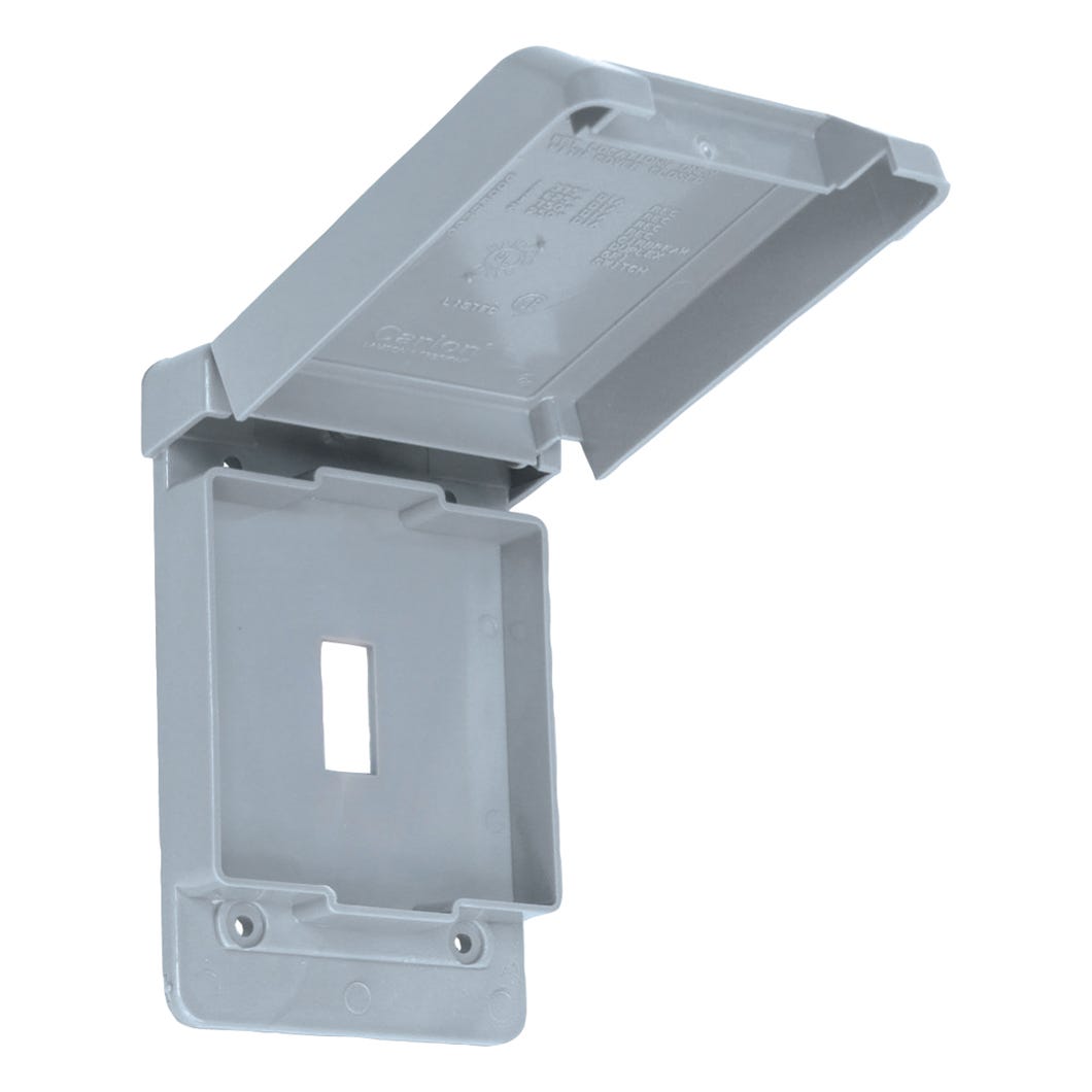 Switch Cover Weatherproof, Single, PVC, 1 Gang