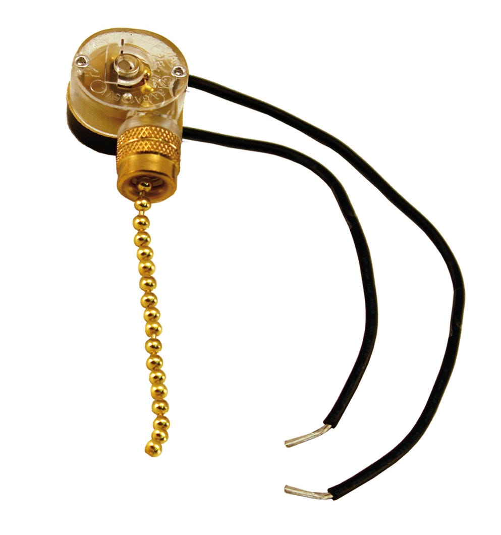 Switch Fan, Light Switch with Pull Chain, 2 Threads