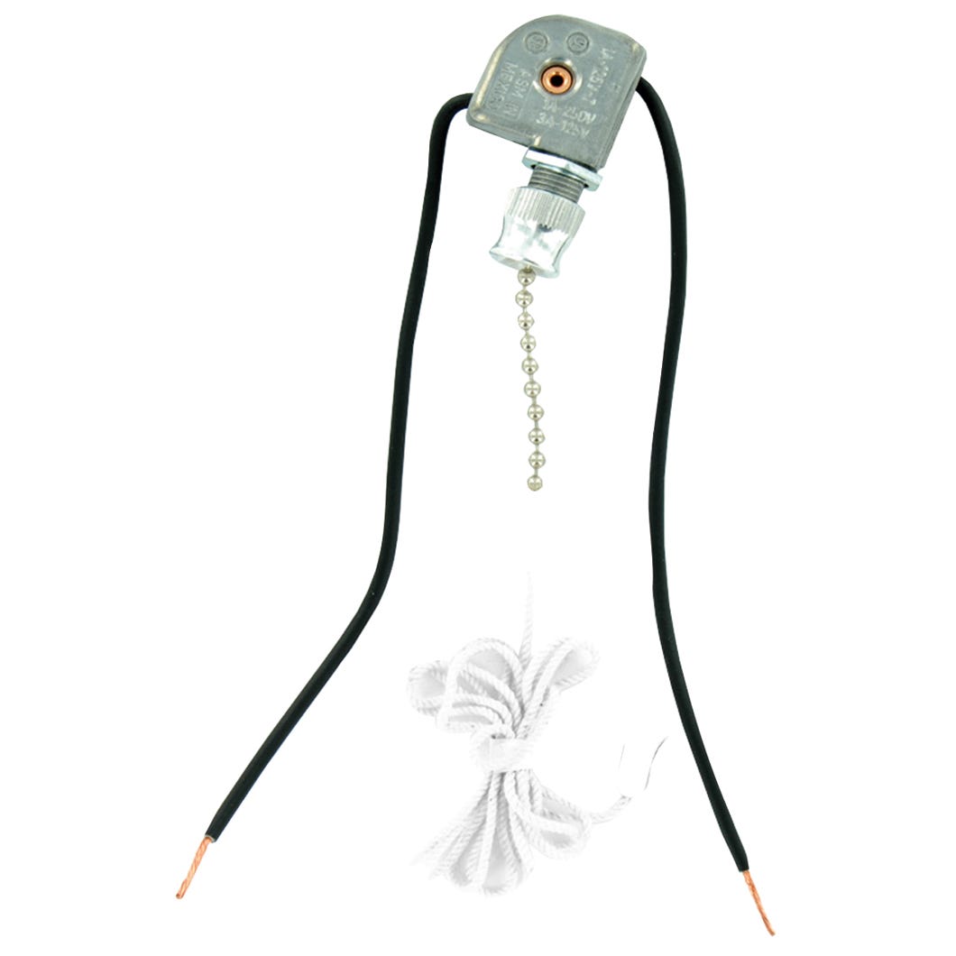 Switch Pull Chain, Single Pole On-Off