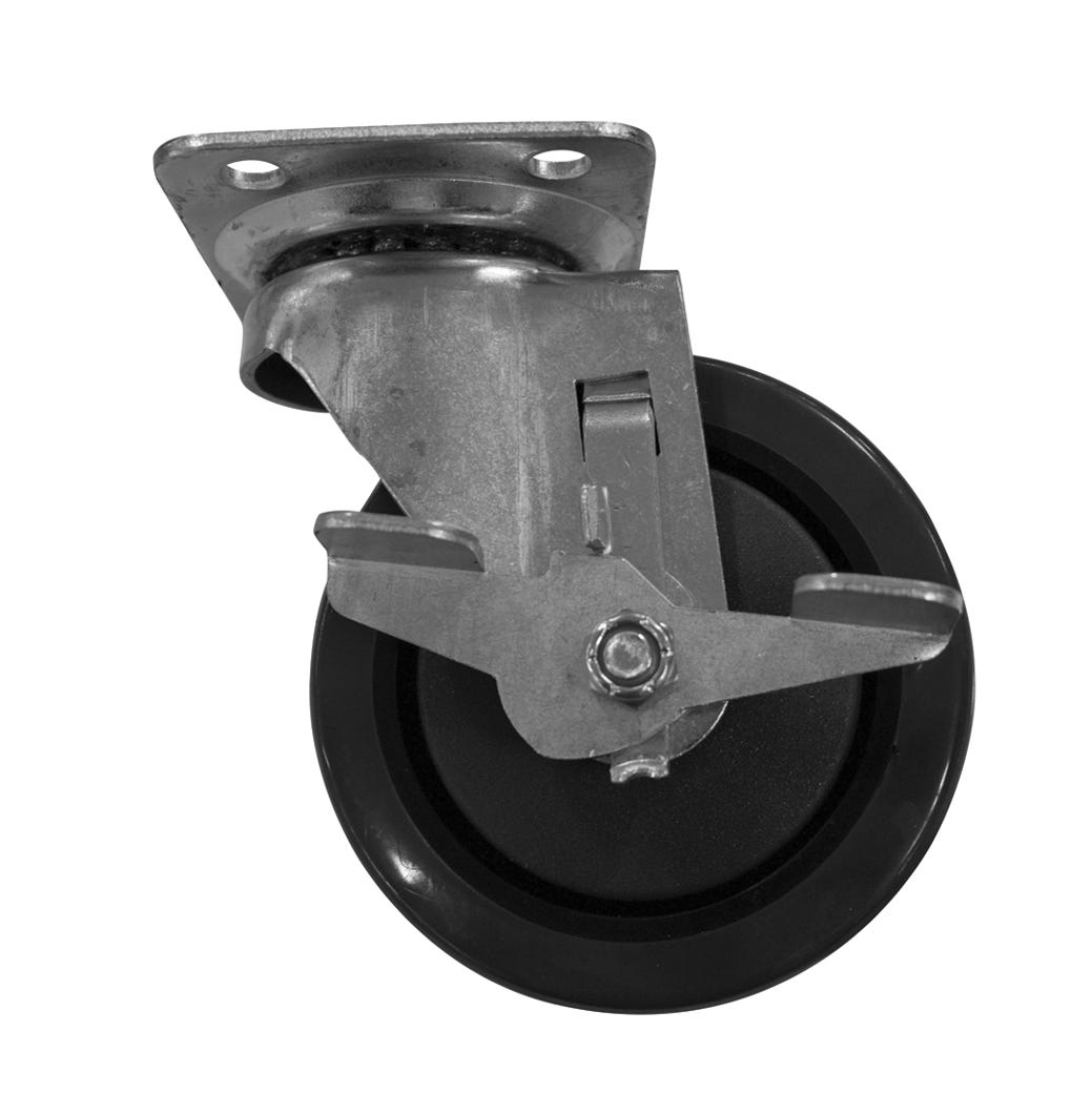 Swivel caster with brake