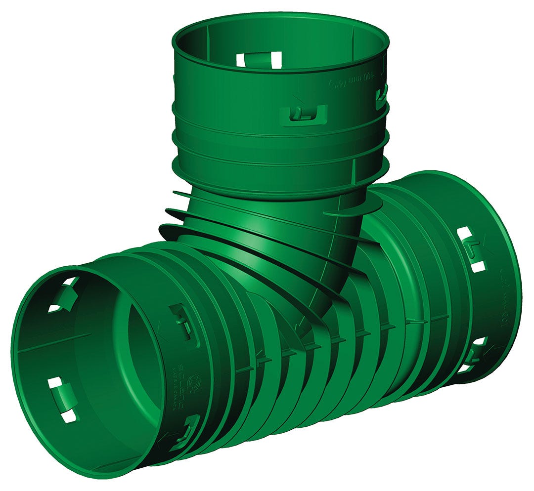 Tee-Wye Drainage, 4-in.