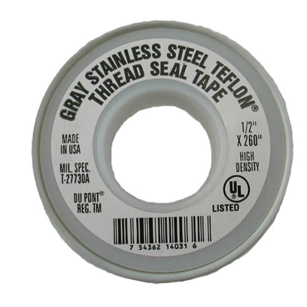 Teflon Thread Seal Tape, 1/2-in. X 260-in., 4 Mils
