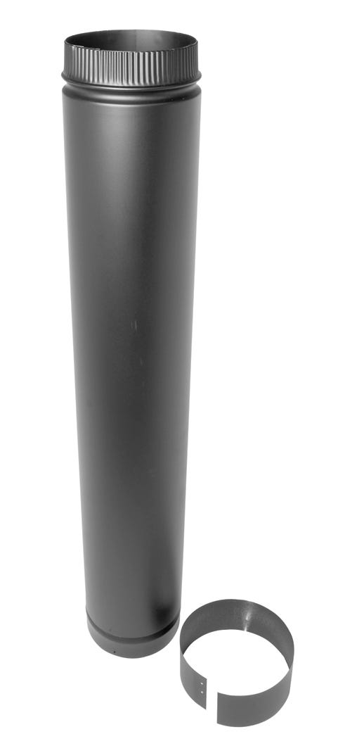 Double Wall Telescopic Stove Pipe, 6-in. X 38-in. to 68-in.