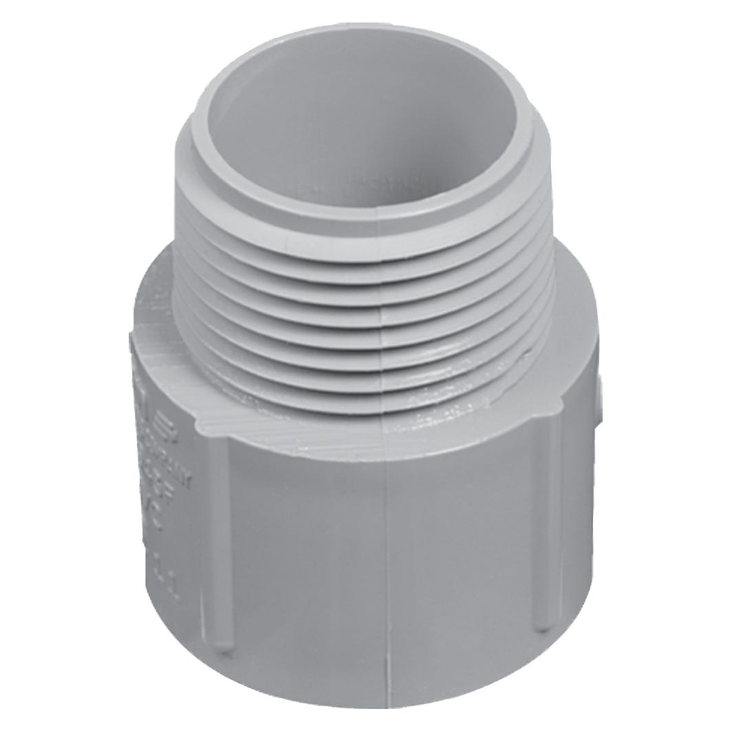 Terminal Adapter, Male, PVC, 1-1/4-in.