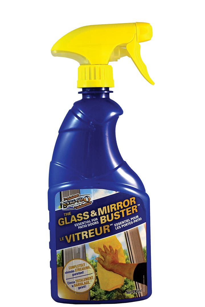 The glass & mirror buster spray