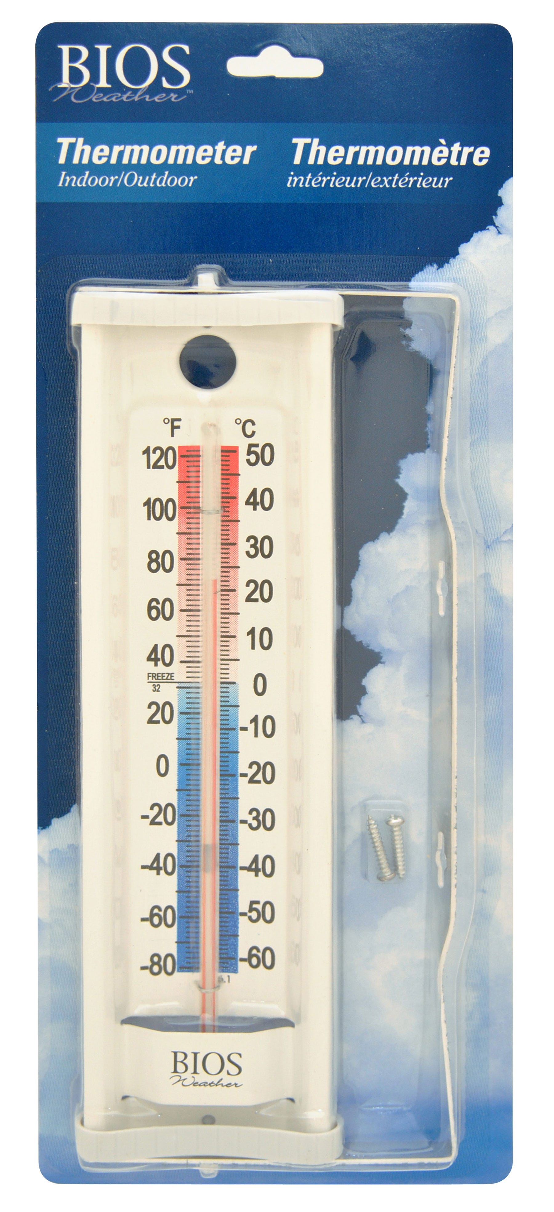 Indoor/Outdoor Window Thermometer