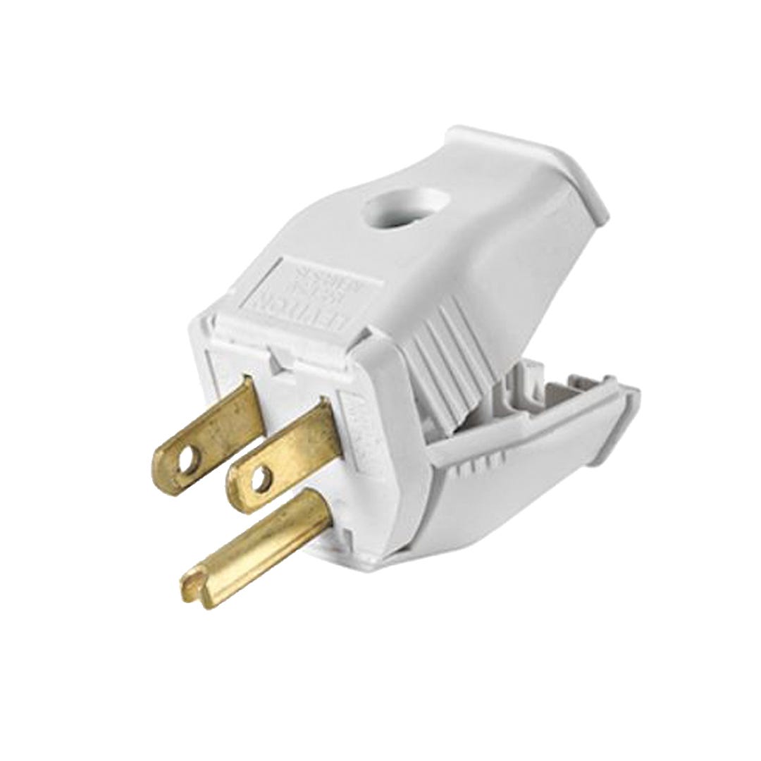 Thermoplastic plug grounding - 3 wires - male