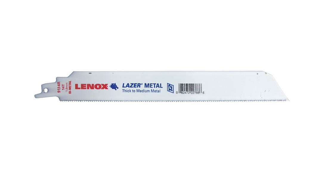 Lenox 9" Thick Metal Cutting Steel Reciprocating Saw Blade, 14 tpi