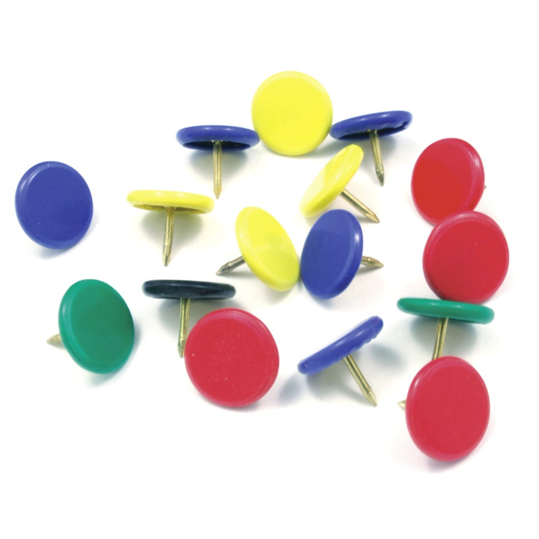 Thumbtack, 4 in. X 3/8 in., Assorted, 55/Pack