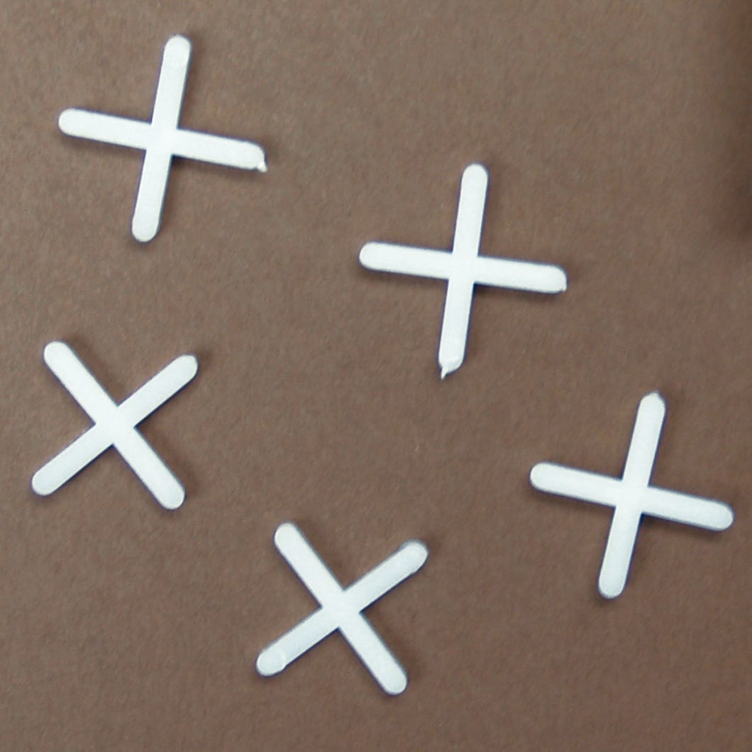 Plastic Floor Tile Spacers, 1/16 in., 200/Pack