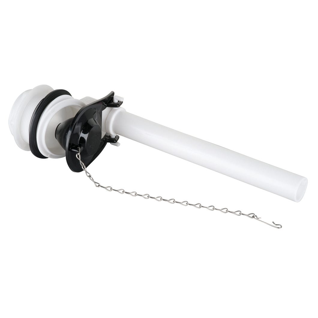 Toilet flush valve non-corrosive plastic with chain