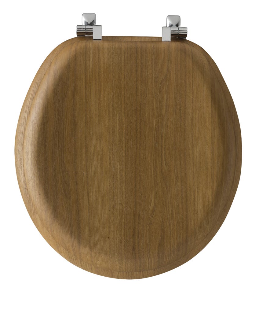 Round Natural Wood Toilet Seat - Mayfair