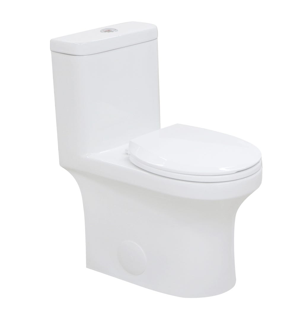 BALA 1-Piece Toilet, simple flush mechanism, 4.8 L