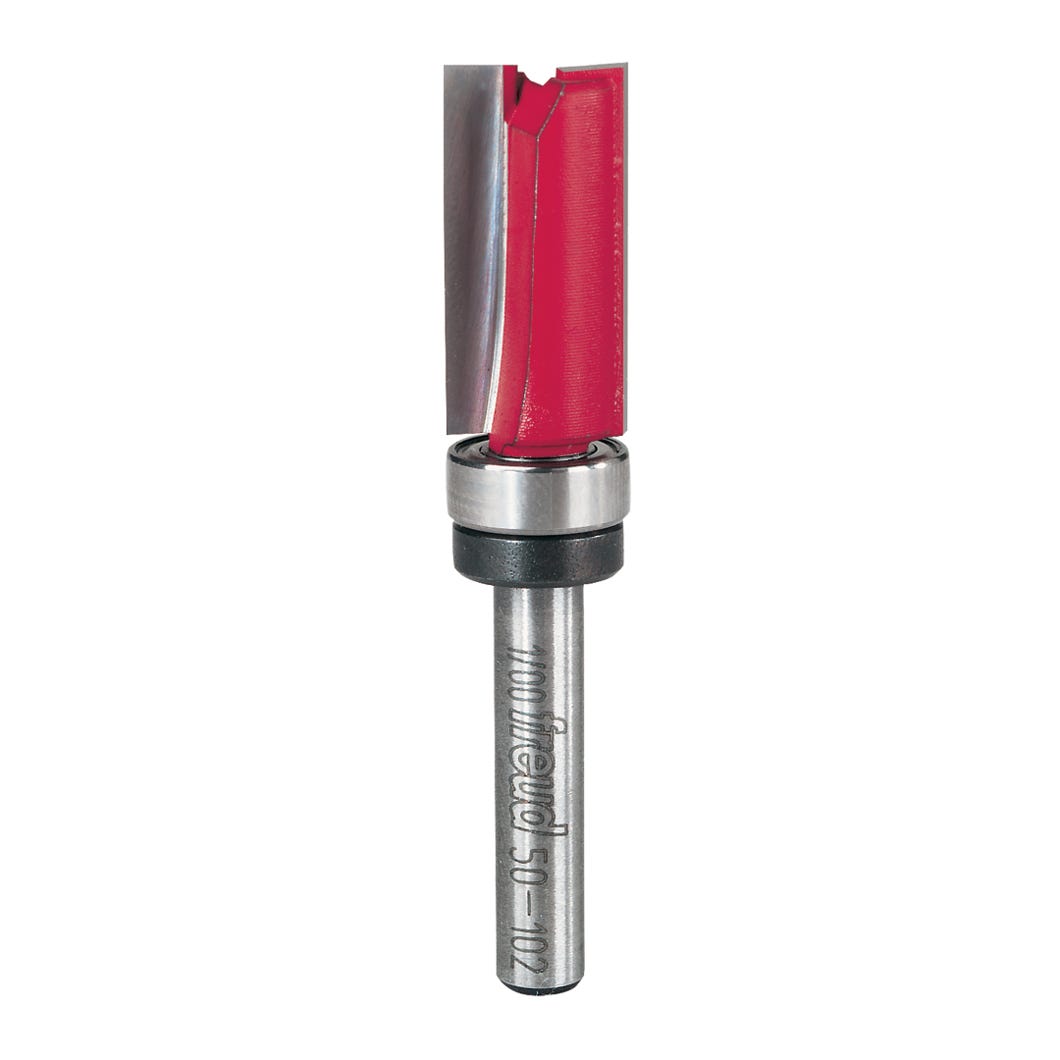 Top bearing flush trim router bit