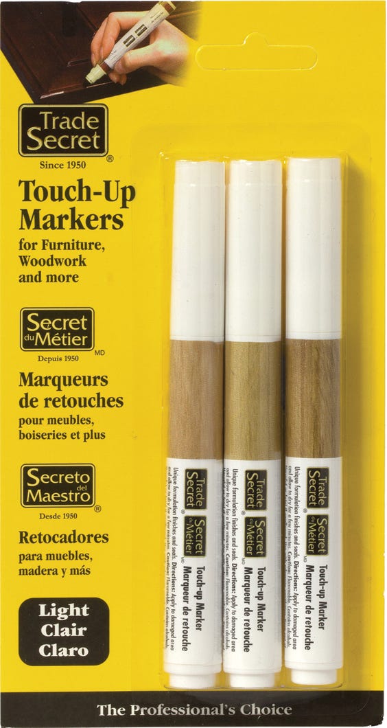 Touch-Up Markers for Wood, Light Tone, 3/Pack