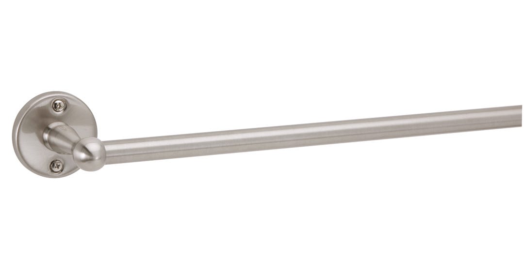 Single Towel Holder, 24-in., Satin Nickel