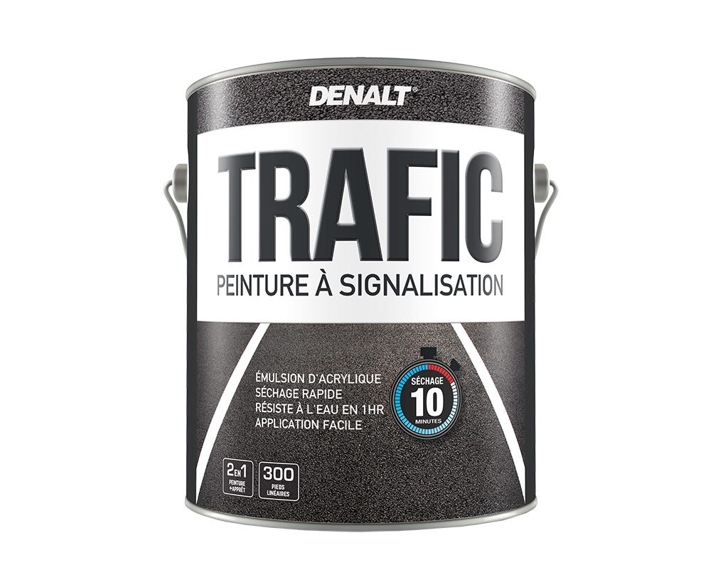 Trafic Stripping Paint Flat, Pure White, Gallon