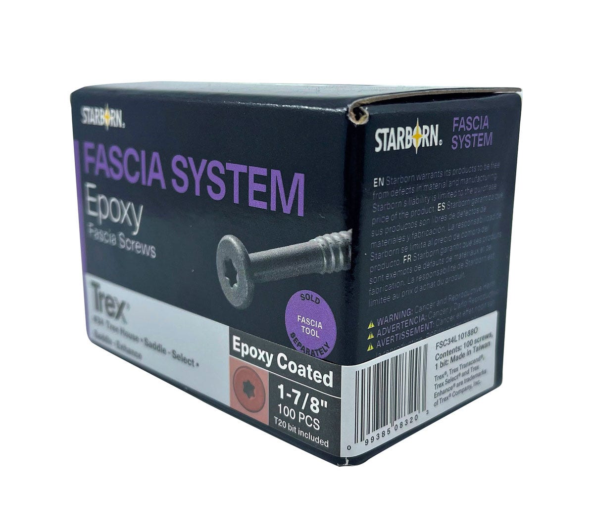 Trex fascia screw, Trex, Saddle, 1-7/8 in., 100/Pack