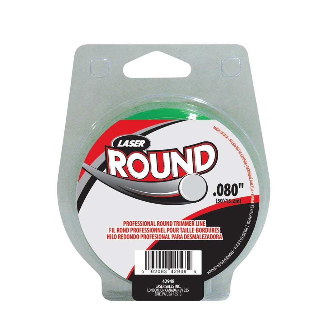 Laser Nylon Gas/Electric Trimmer Line, Green, 0.080-in. X 50-ft.
