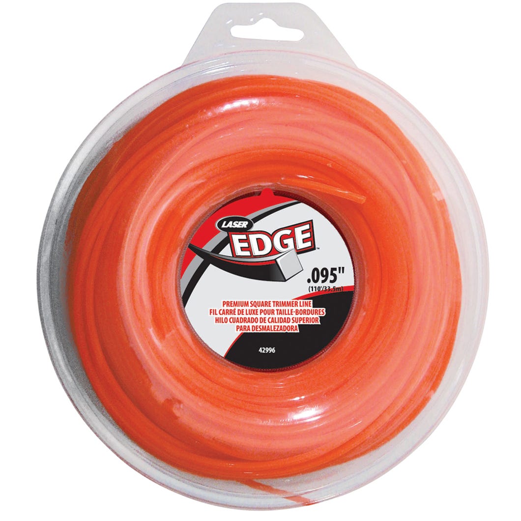 Laser Square Universal Trimmer Line, Orange, 0.095-in. X 110-ft.