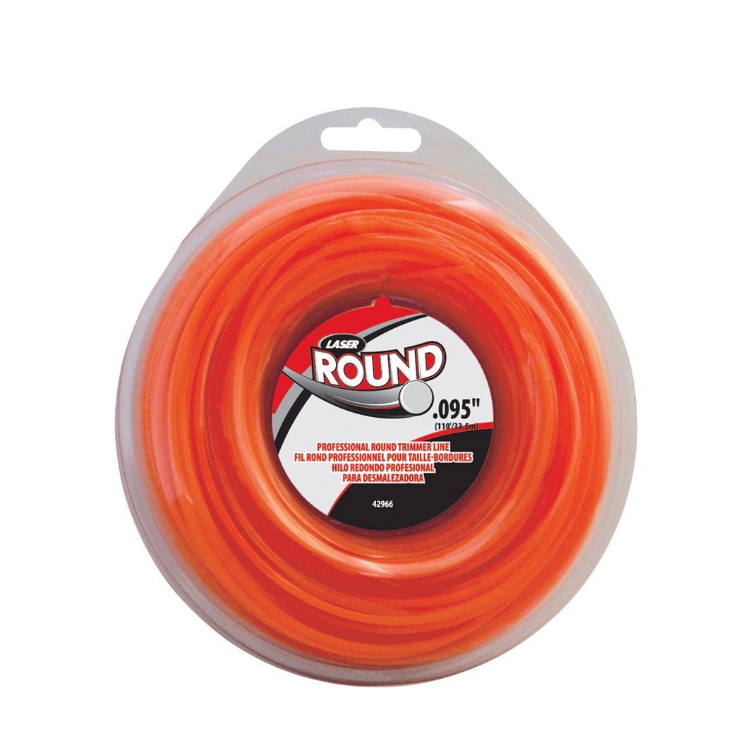 Laser Nylon Gas/Electric Trimmer Line, Orange, 0.095-in. X 110-ft.