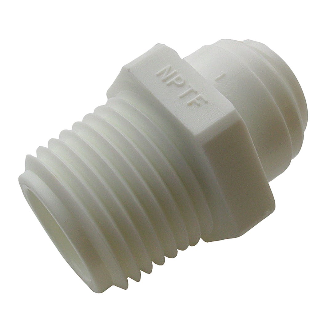 Tube Adaptor Tube X Male Iron Pipe, 3/8-in. O.D. X 1/2-in.