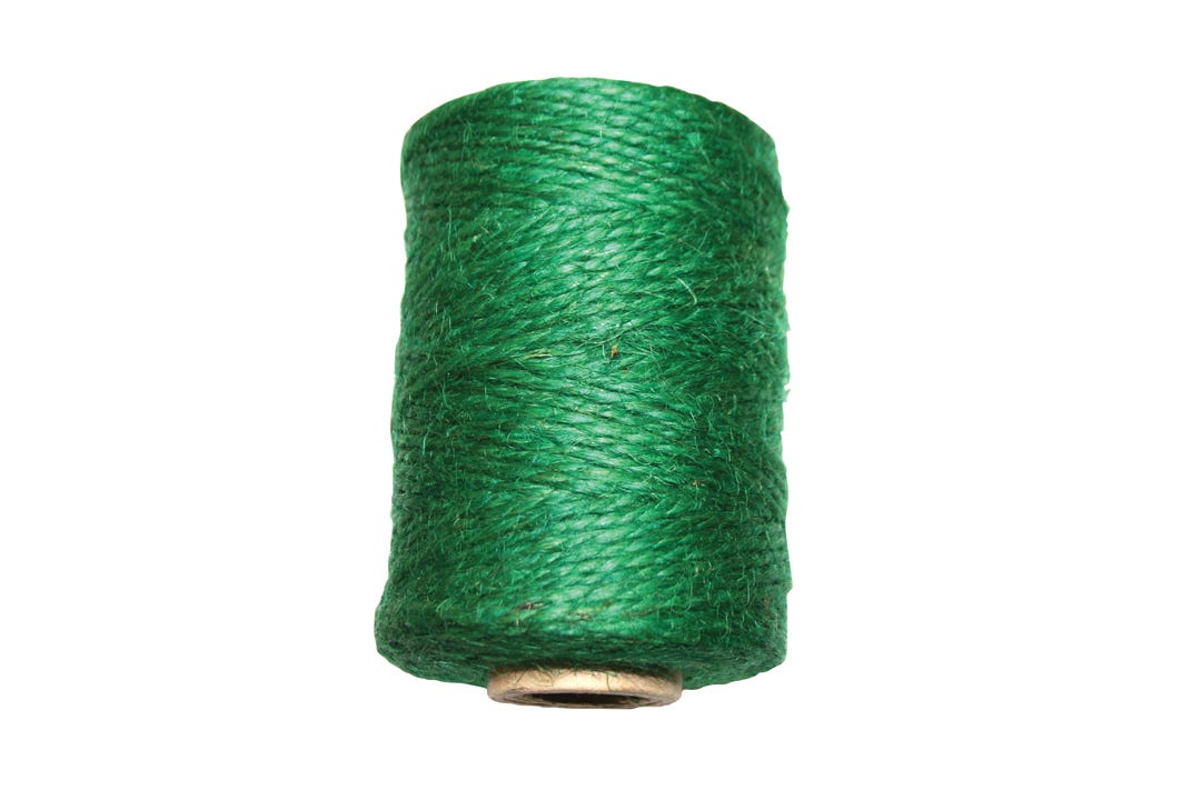 Twine 2 Strand Twisted Jute, Green, Medium, 260 ft.