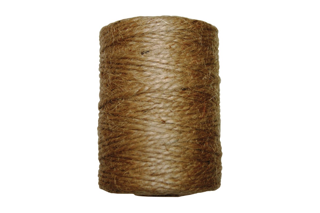 Twine 2 Strand Twisted Jute, Medium, Brown, 495 ft.