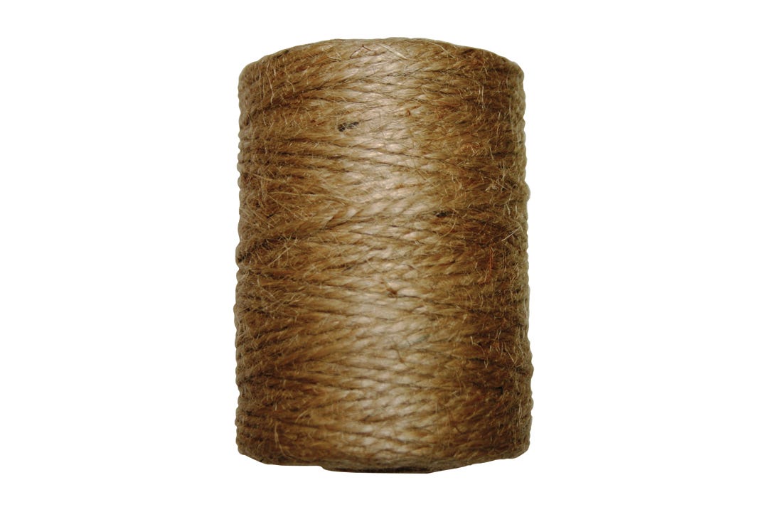Twine 3 Strand Twisted Jute, Brown, Large, 222 ft.