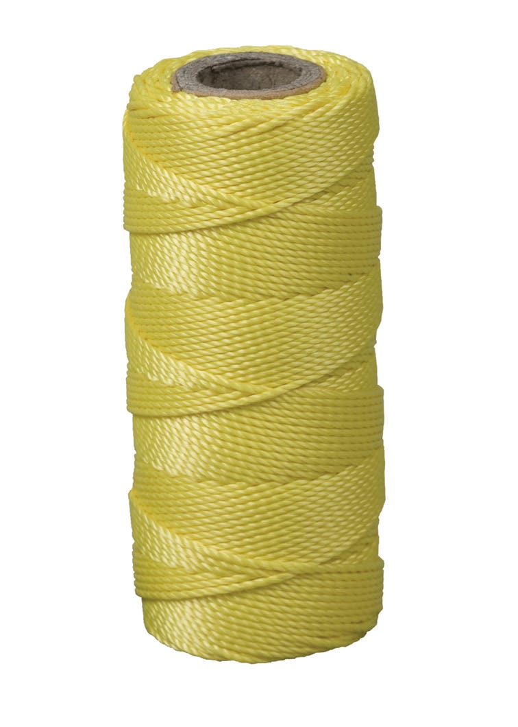 Twine Nylon Twisted for Mason, Yellow, #18 X 500-ft.