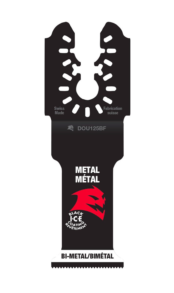U 1-1/4 Bim Metal Blade Omt 3.75-in. X 6.5-in. X 0.5-in., Black & Red