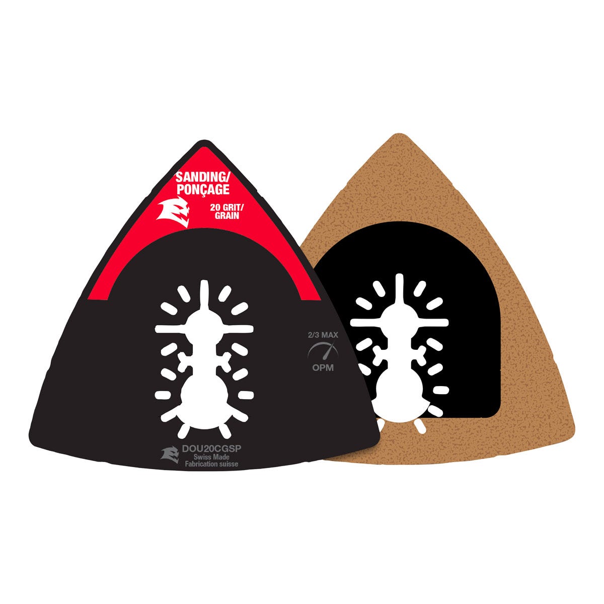 U 20 C Grit Sanding Plate Omt 4.25-in. X 6.5-in. X 0.75-in., Black & Red
