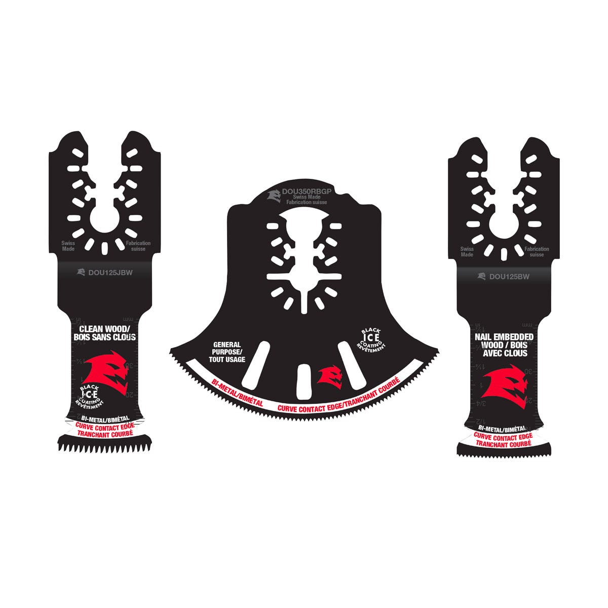 U 3Pc Bim Omt Variety Set 5.5-in. X 7.25-in. X 0.75-in., Black & Red