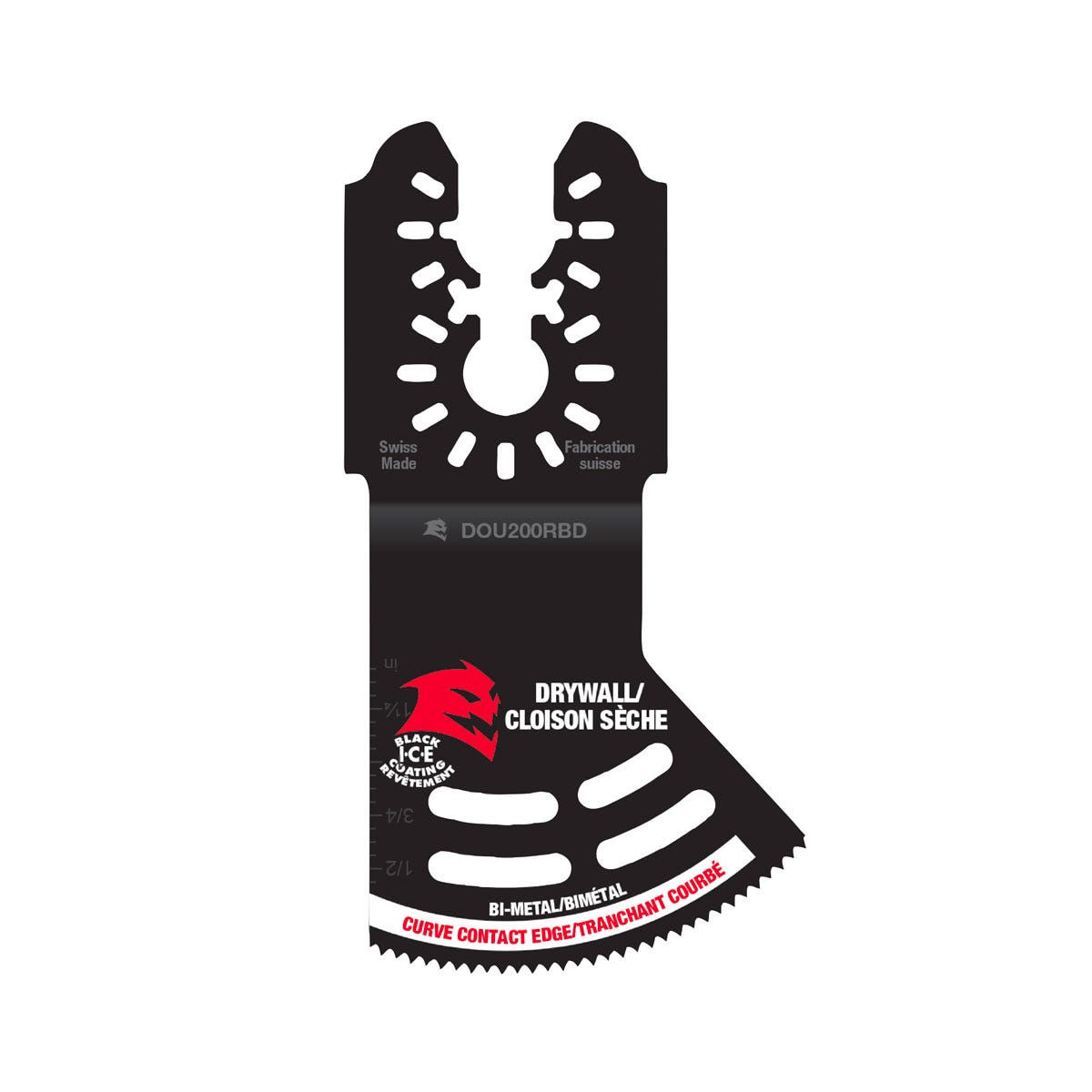 U Bim Drywall Blade Omt 3.75-in. X 6.5-in. X 0.5-in., Black & Red