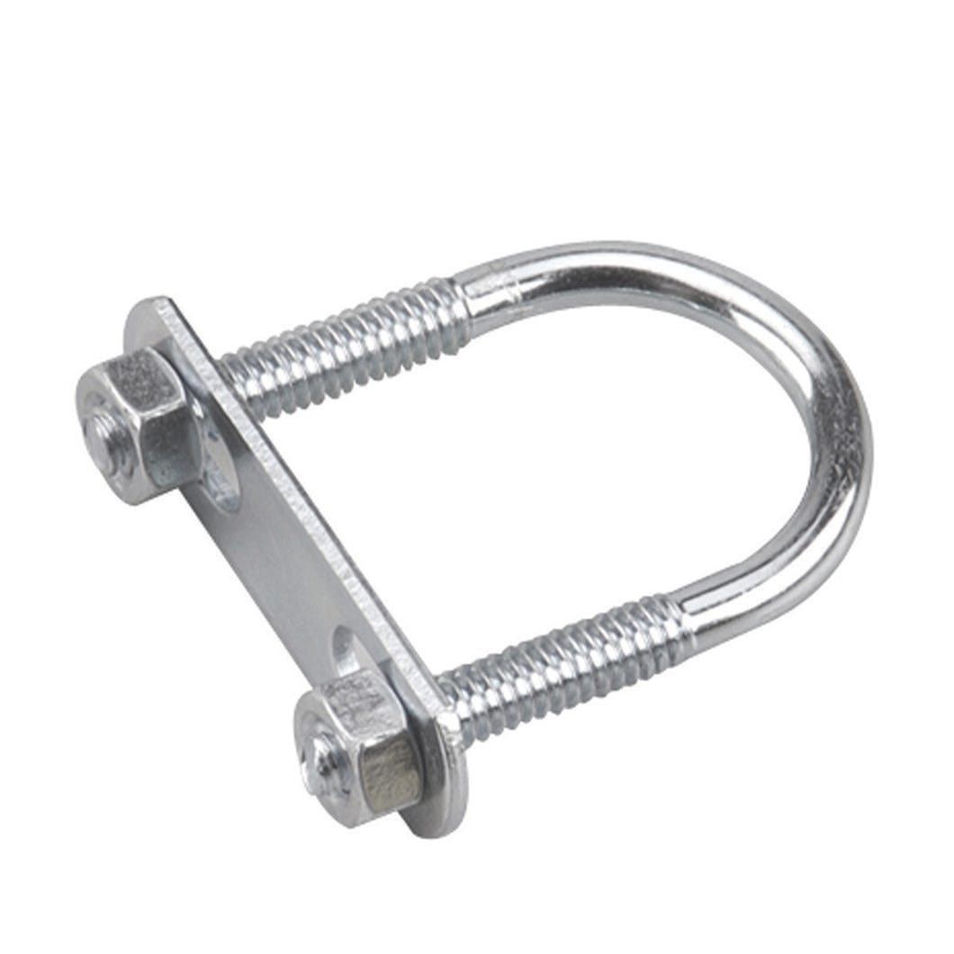 U-Bolt Plate/Hex Nut, 1/4, 2-in. X 3/4-in., Metal 1/4-in.