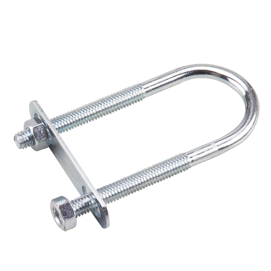 U-Bolt with Plate/Hex Nut, 5/16-in. X 3 11/16-in.