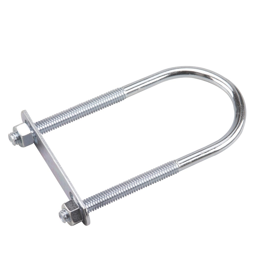U-Bolt with Plate/Hex Nut, 5/16-in. X 4 11/16-in.