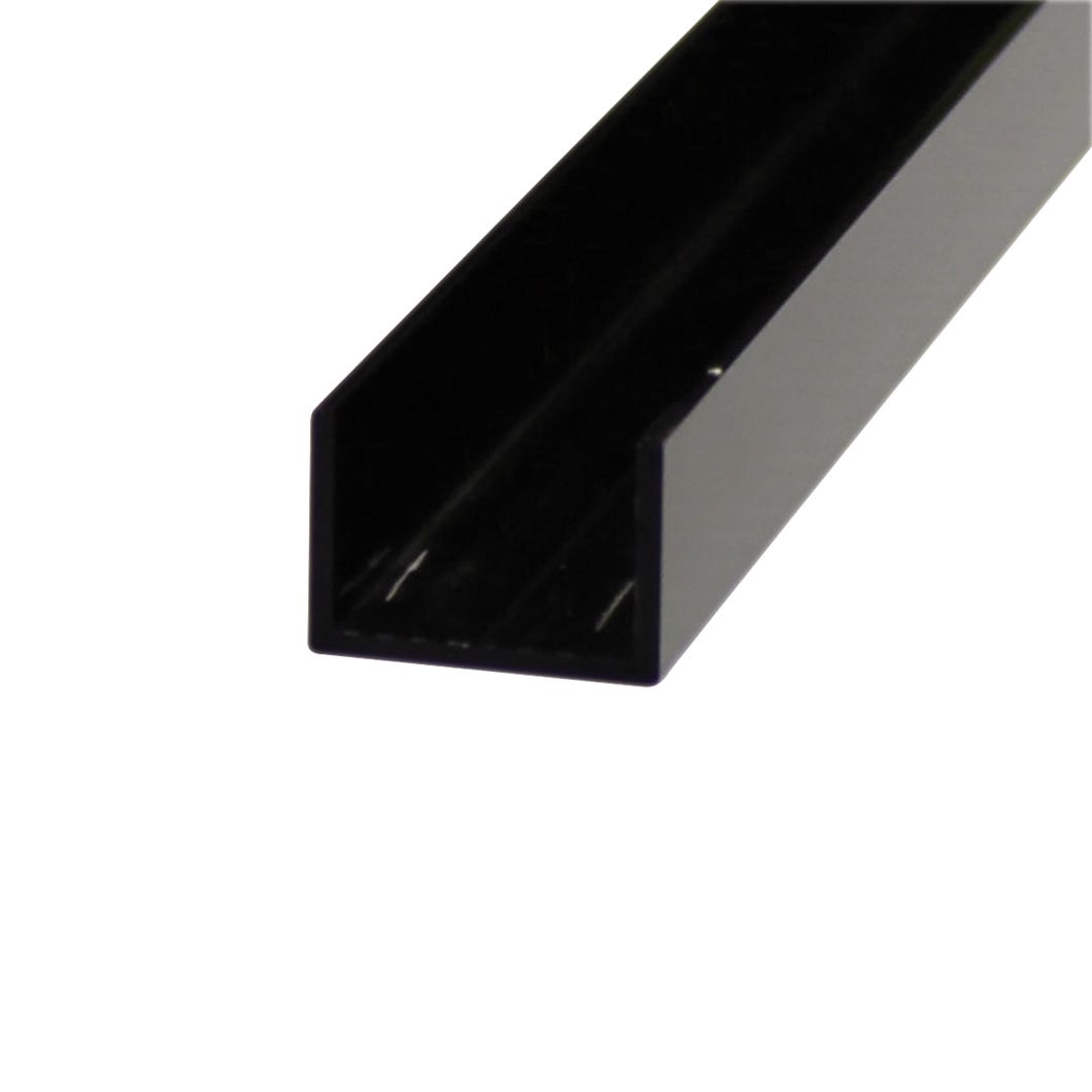 U shaped moulding aluminum 1/16 in x 5/8 in x 3/4 in x 8 ft