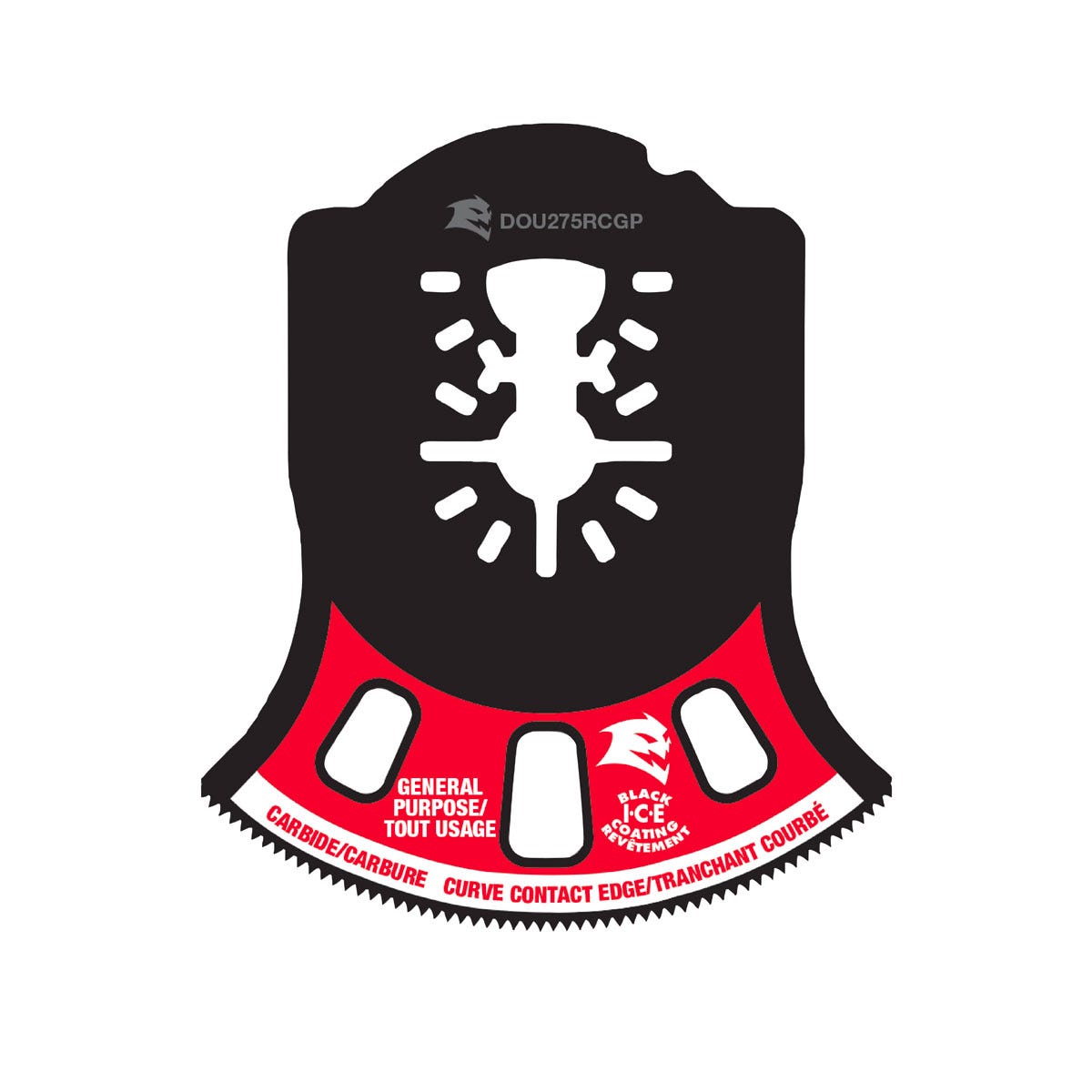 U Tct Radius Blade Omt 4.25-in. X 6.5-in. X 0.75-in., Black & Red