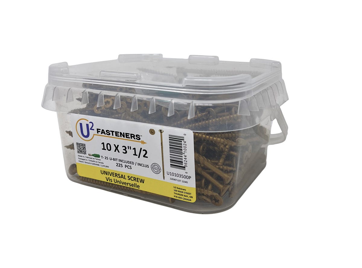 U2 Universal Screw #10, 3-1/2 in., 225/Pack