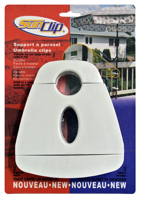 SUNCLIP Umbrella Clip, White