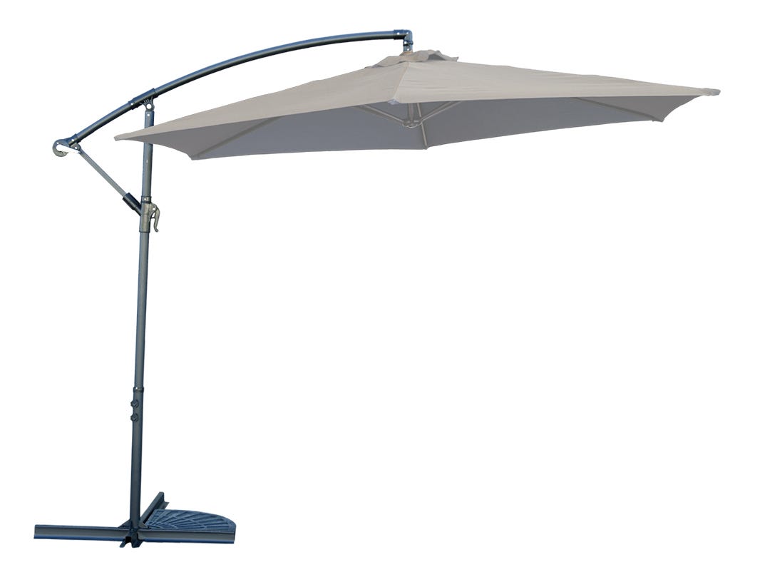 NAPLES  Offset Patio Umbrella, 117 in. X 103 in., Grey