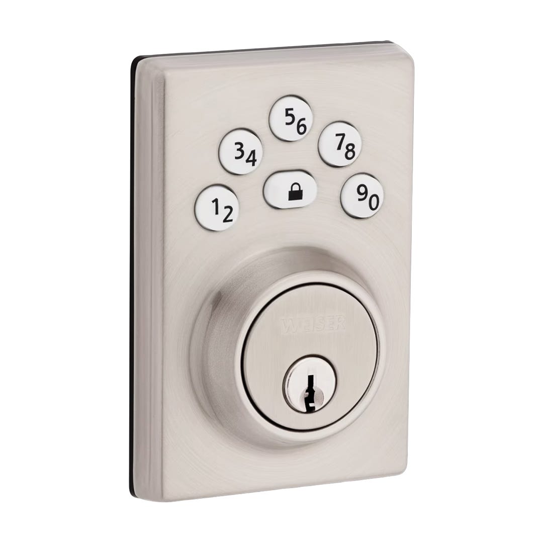 CONTEMPORARY ELEMENT Electronic Lock, Satin Nickel