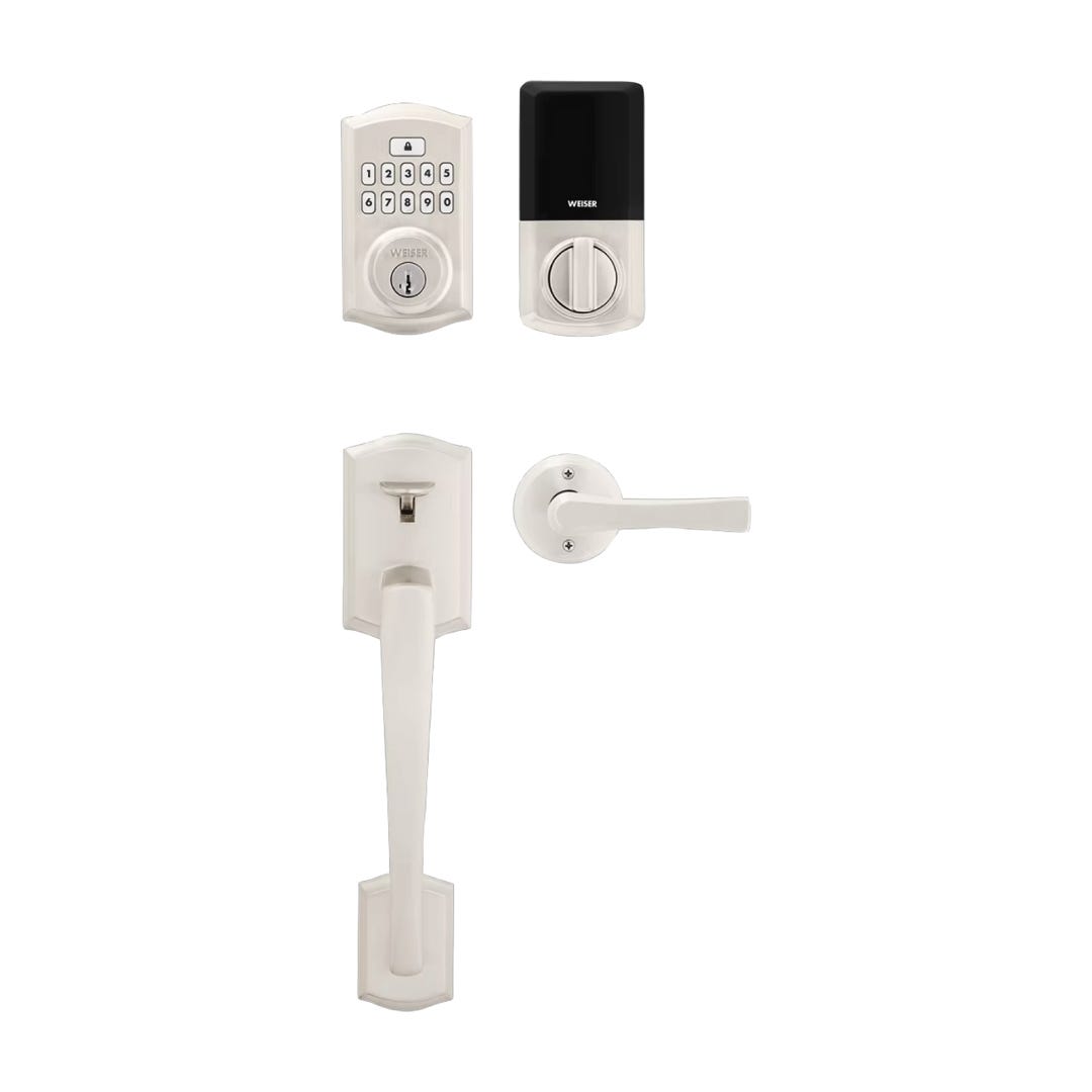 PRESCOTT Electronic Entry Lock, Satin Nickel