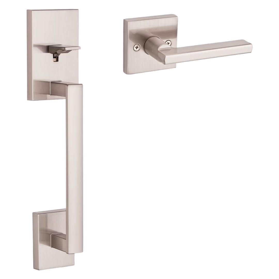 SAN CLEMENTE Handle Set, Without Deadbolt, Satin Nickel