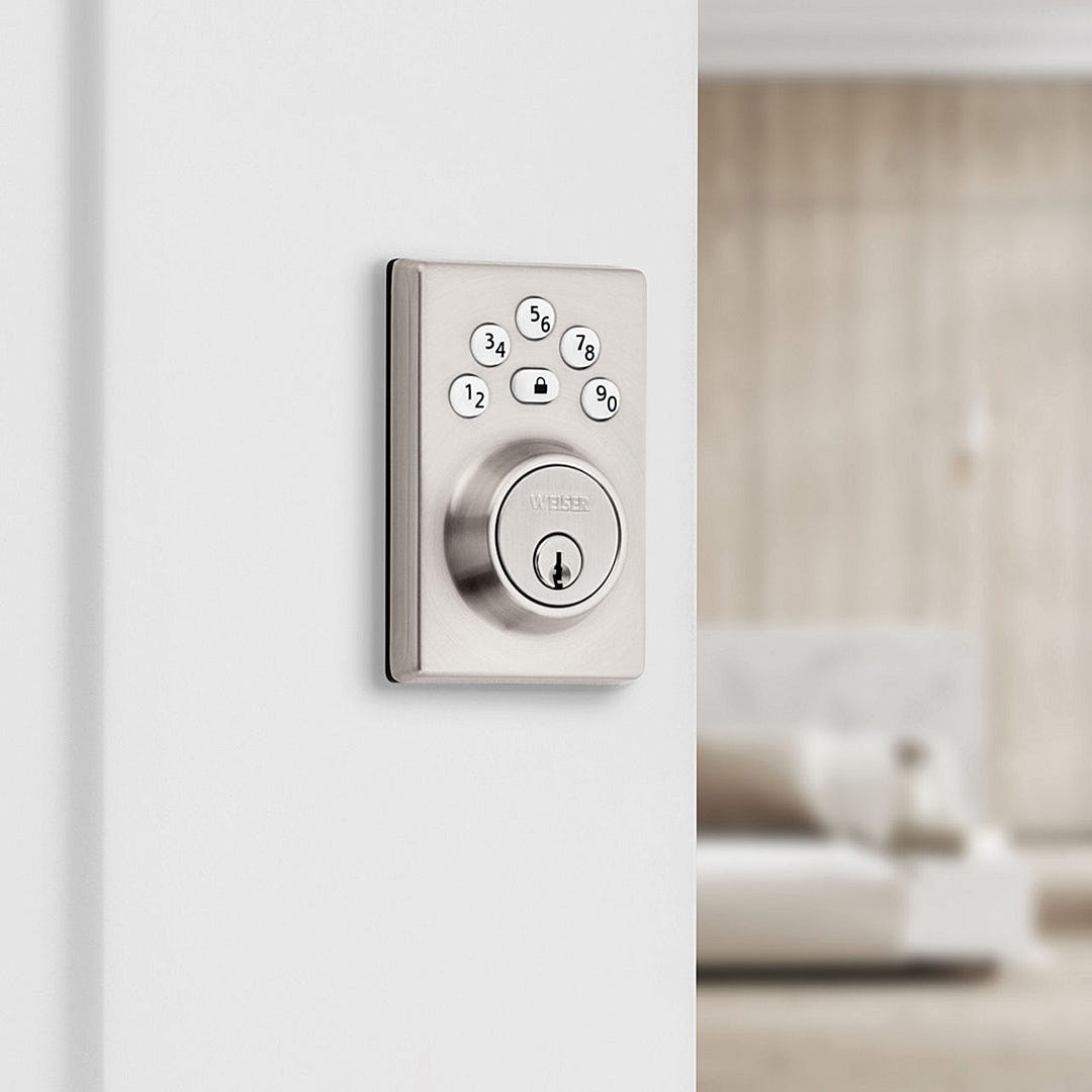 CONTEMPORARY ELEMENT Electronic Lock, Satin Nickel