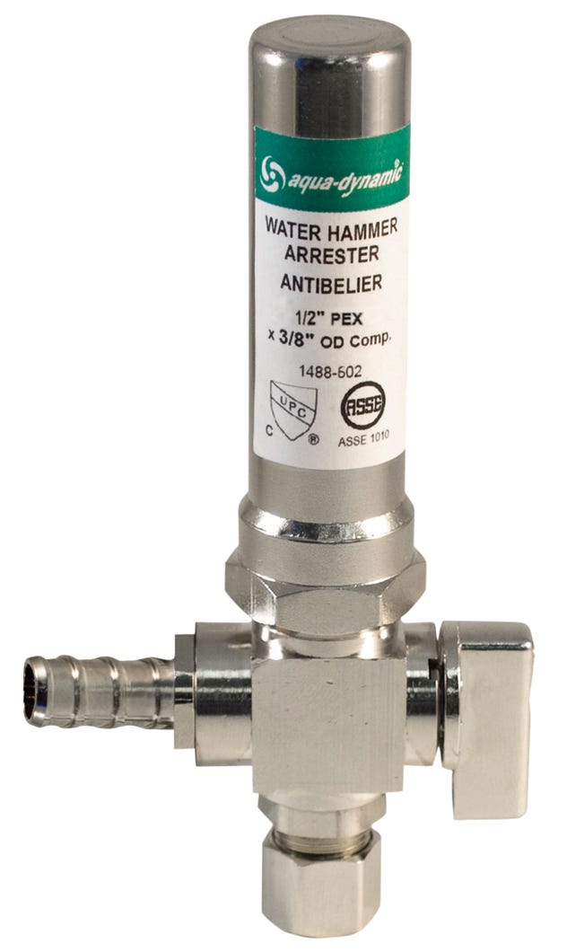 Valve Arrester, Angle, Pex, Lead-Free, 1/2-in. X 3/8-in.