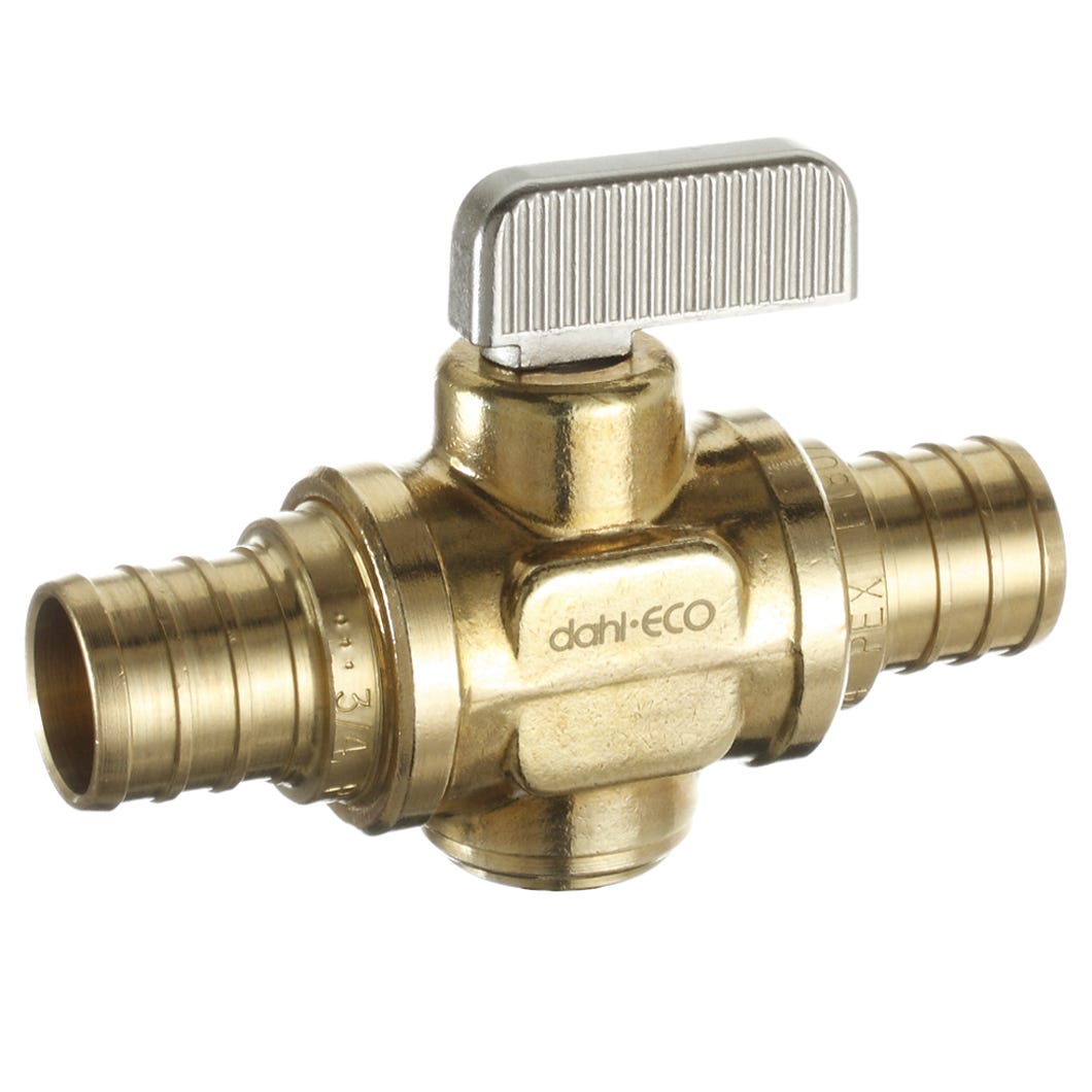 Valve In-Line Stop/Isolation, Straight, Lead-Free, 3/4 Crimpex X 3/4 Crimpex