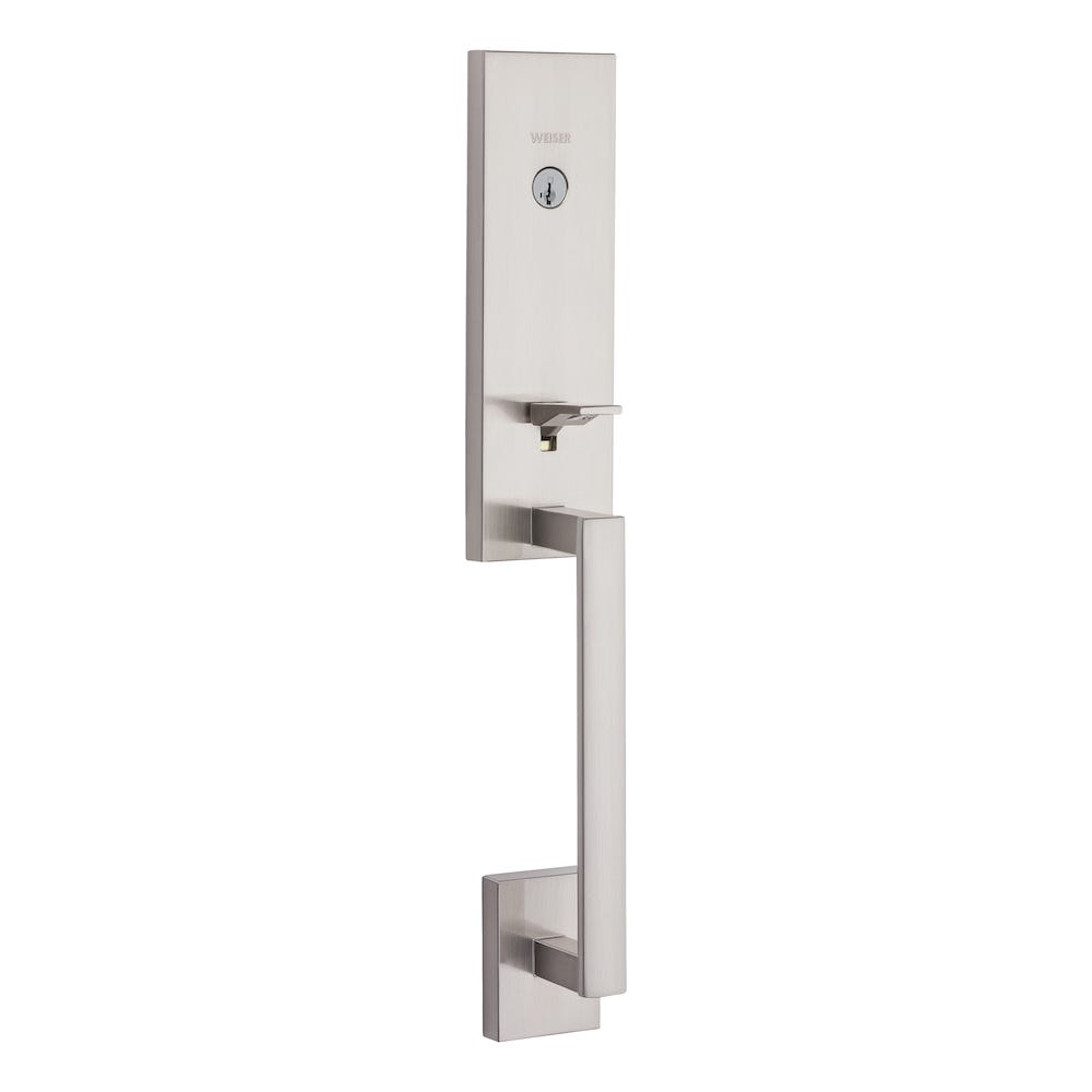 Vancouver X Halifax Entry Handleset, Satin Nickel