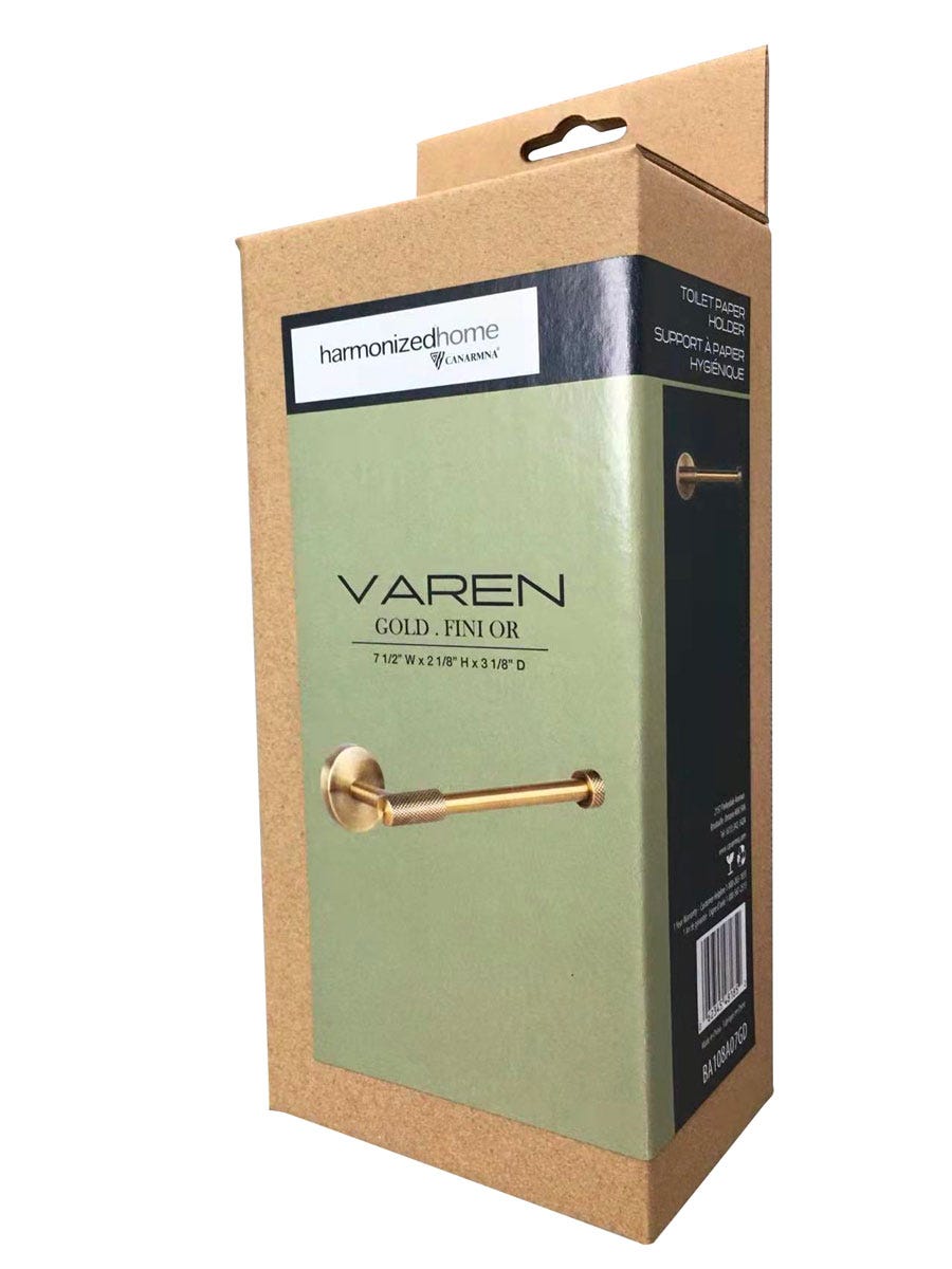 VAREN tissue holder 7.5 in. X 2.25 in. X 3.25 in. - gold